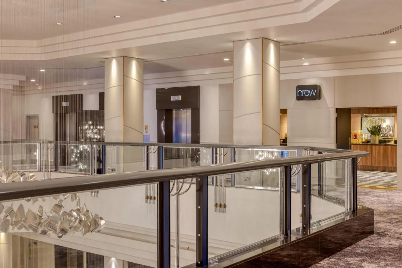 Elegant hotel lobby at Hilton Glasgow, William Street, Glasgow
