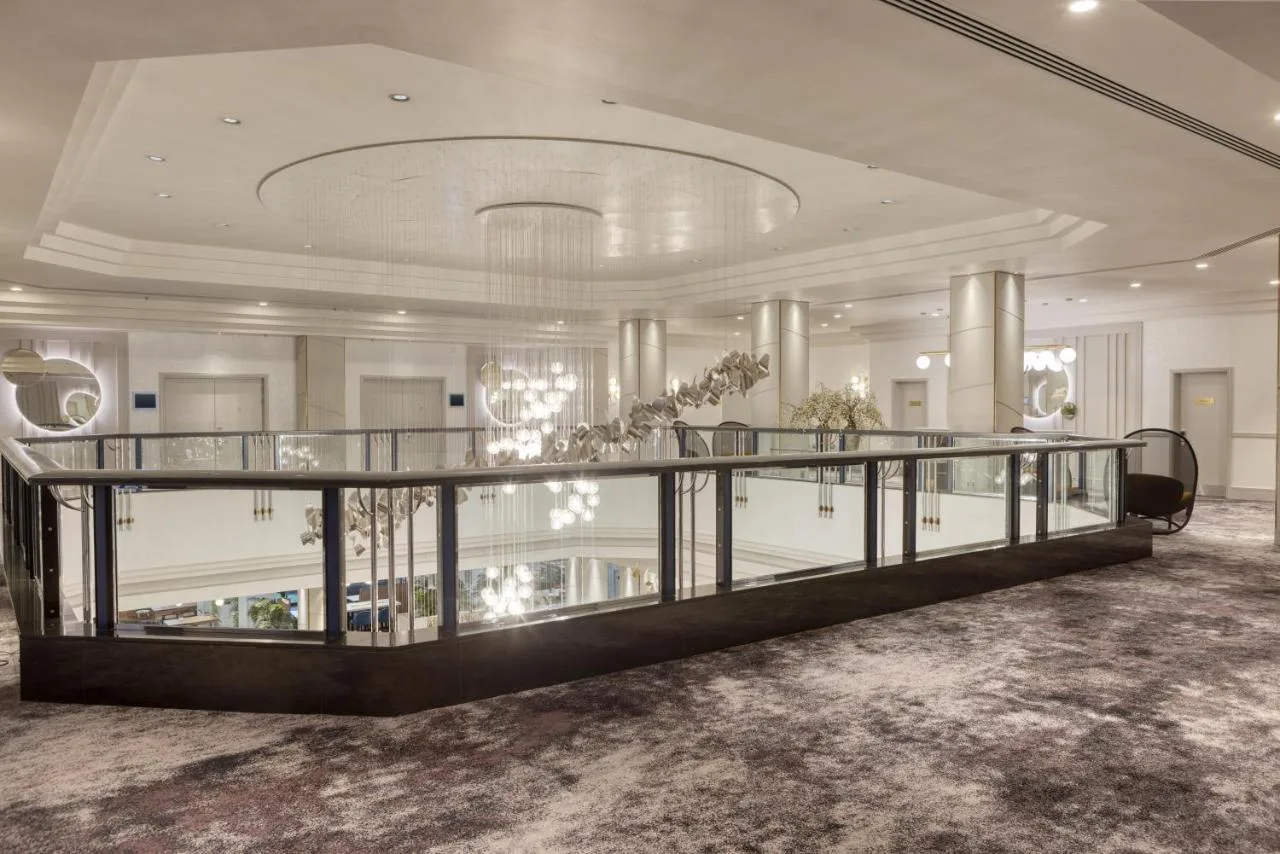 Lobby staircase at Hilton Glasgow, William Street, Glasgow