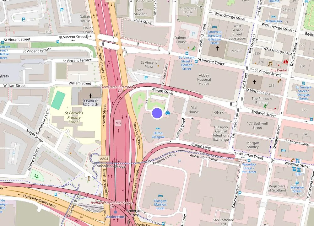 Map: Hilton Glasgow